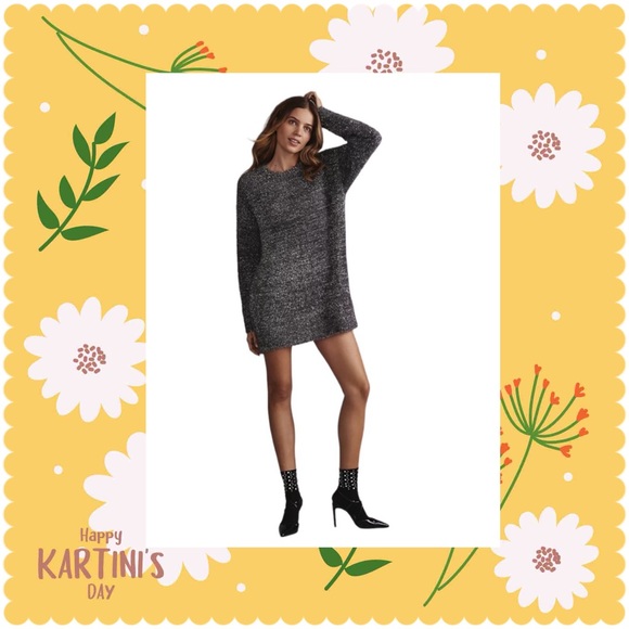 Anthropologie Dresses & Skirts - Anthropologie Eyelash Knit Mini Jumper Dress size 1X